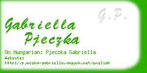 gabriella pjeczka business card